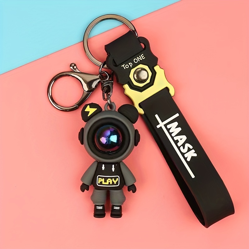 Cheap 6cm Cartoon Lightning Bear Keychain Cute Astronaut Bear Doll Keyring  Bag Pendant Couple Car Keyholder Creative Bag Charm Accessories