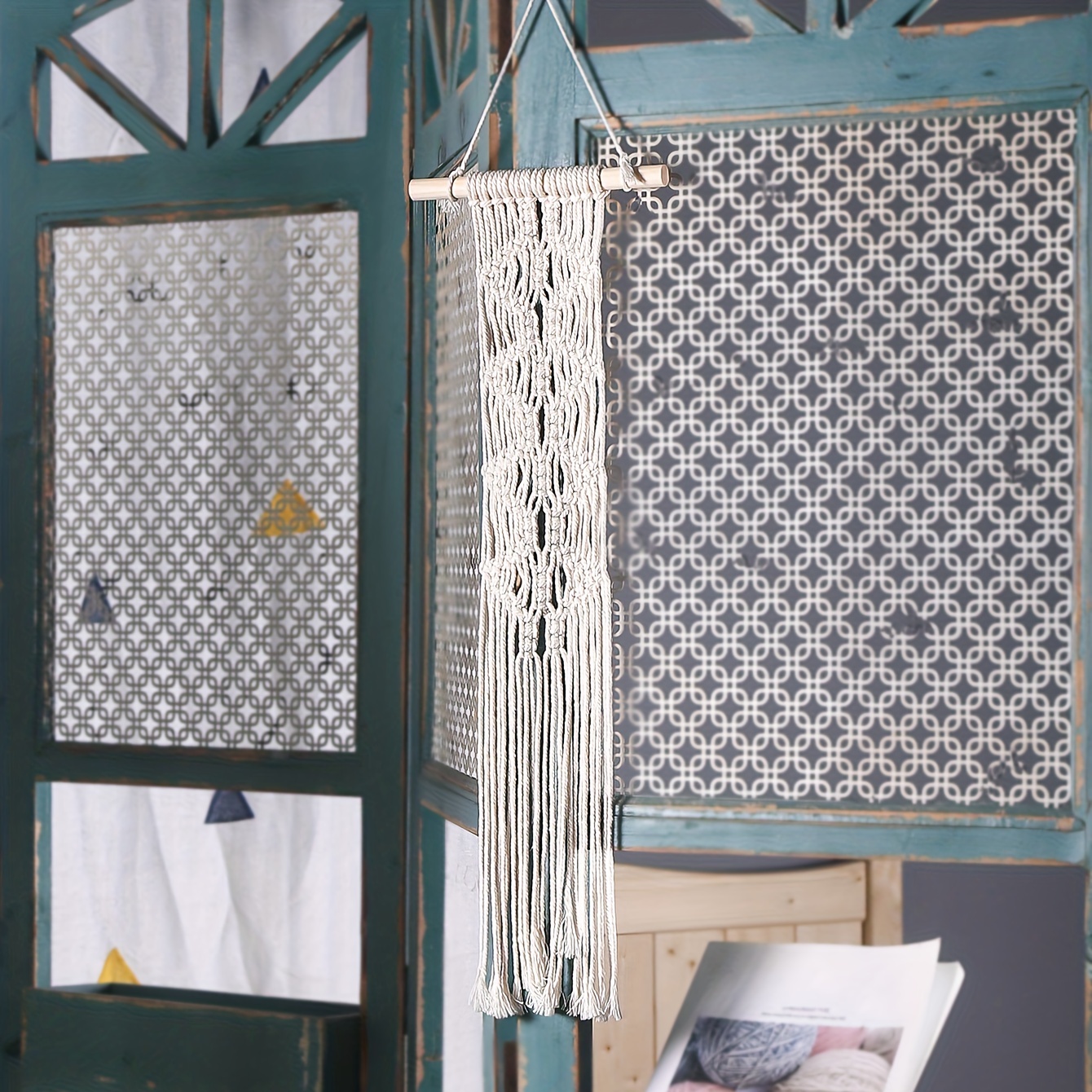 Arazzo da parete in macramè, decorazione da parete, boho chic, tessuto bohémien, decorazione per la casa, dimensioni 55 x 75 cm – acquista a prezzi convenienti sul marketplace