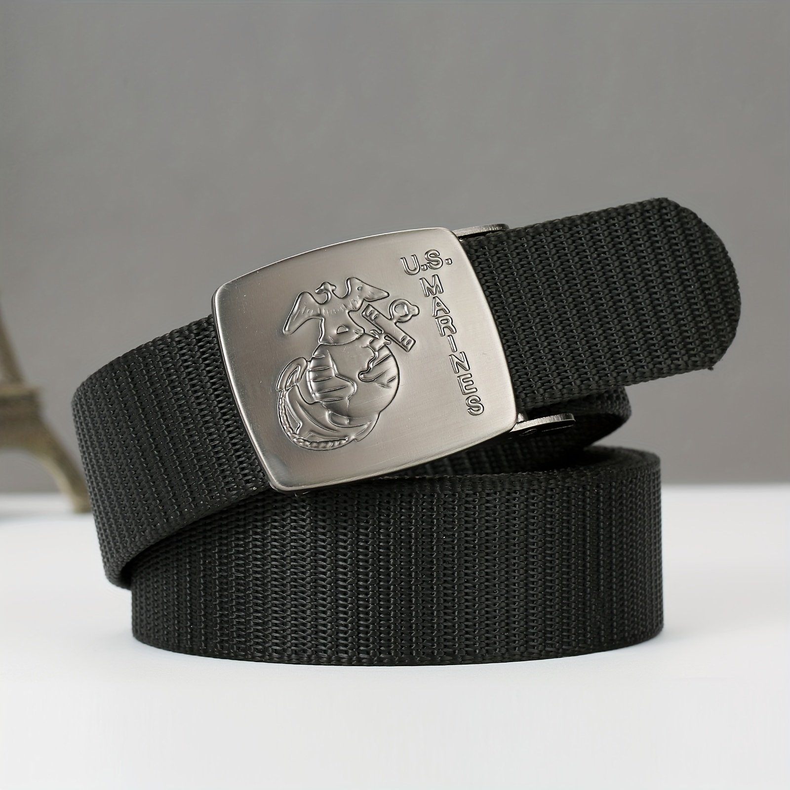 Polyester Fiber Belt with Automatic Buckle for Men