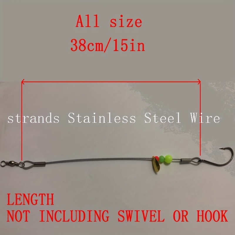 Heavy Duty Wire Leader Fishing Line Stainless Steel Swivels - Temu Canada