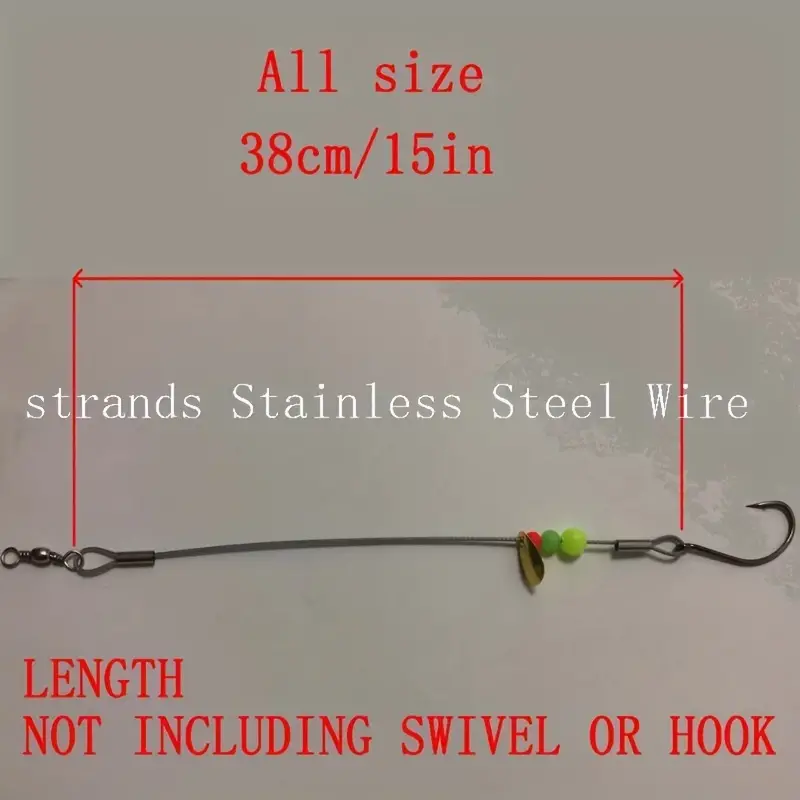 1bag Steel Wire Rig Hook Ice Fishing Heavy Duty Spinner - Temu
