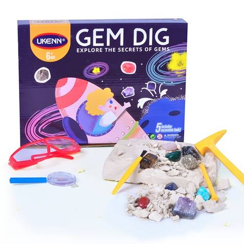 1 Set Of Creative Diy Digging Toys, Archaeological Toy Treasure Digging Toys