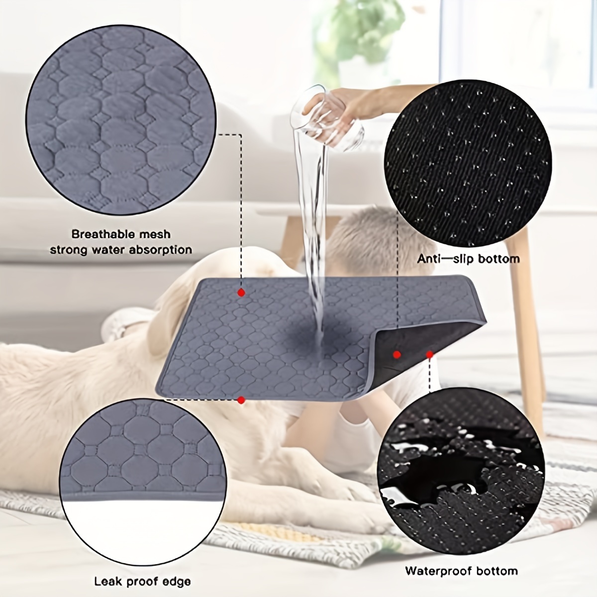 Waterproof Pet Diaper Mat Reusable Training Pad Urine Absorbent Environment  Protect Diaper Mat Dog Car Seat Cover Pet Essentials - AliExpress