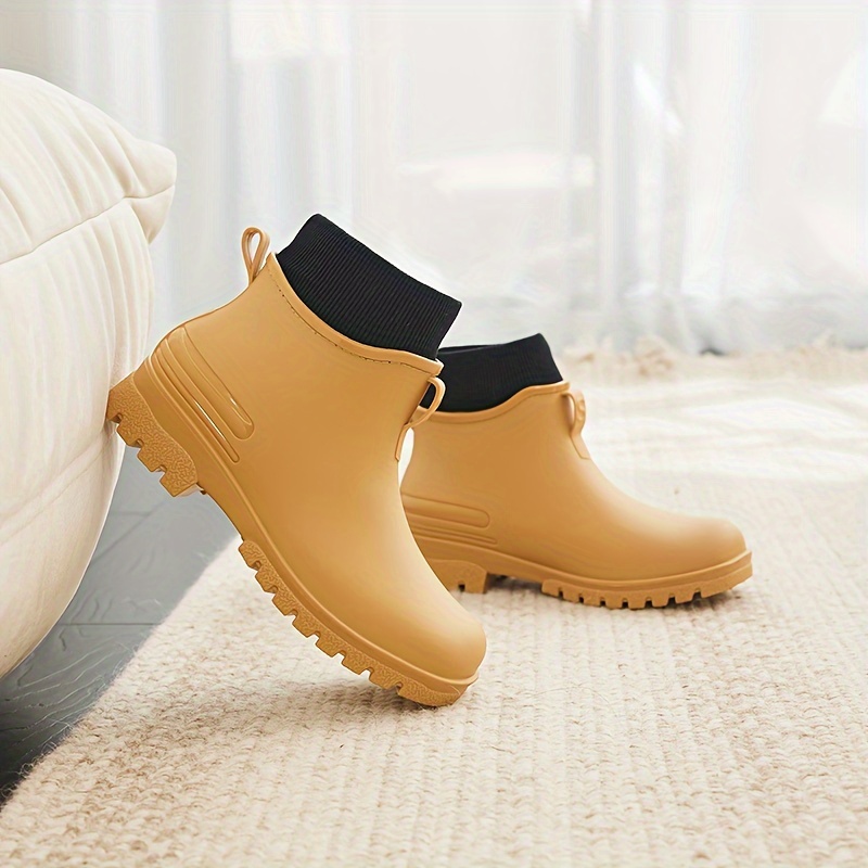 Winter Thickened Warm Short Boots Waterproof Working Rain Boots