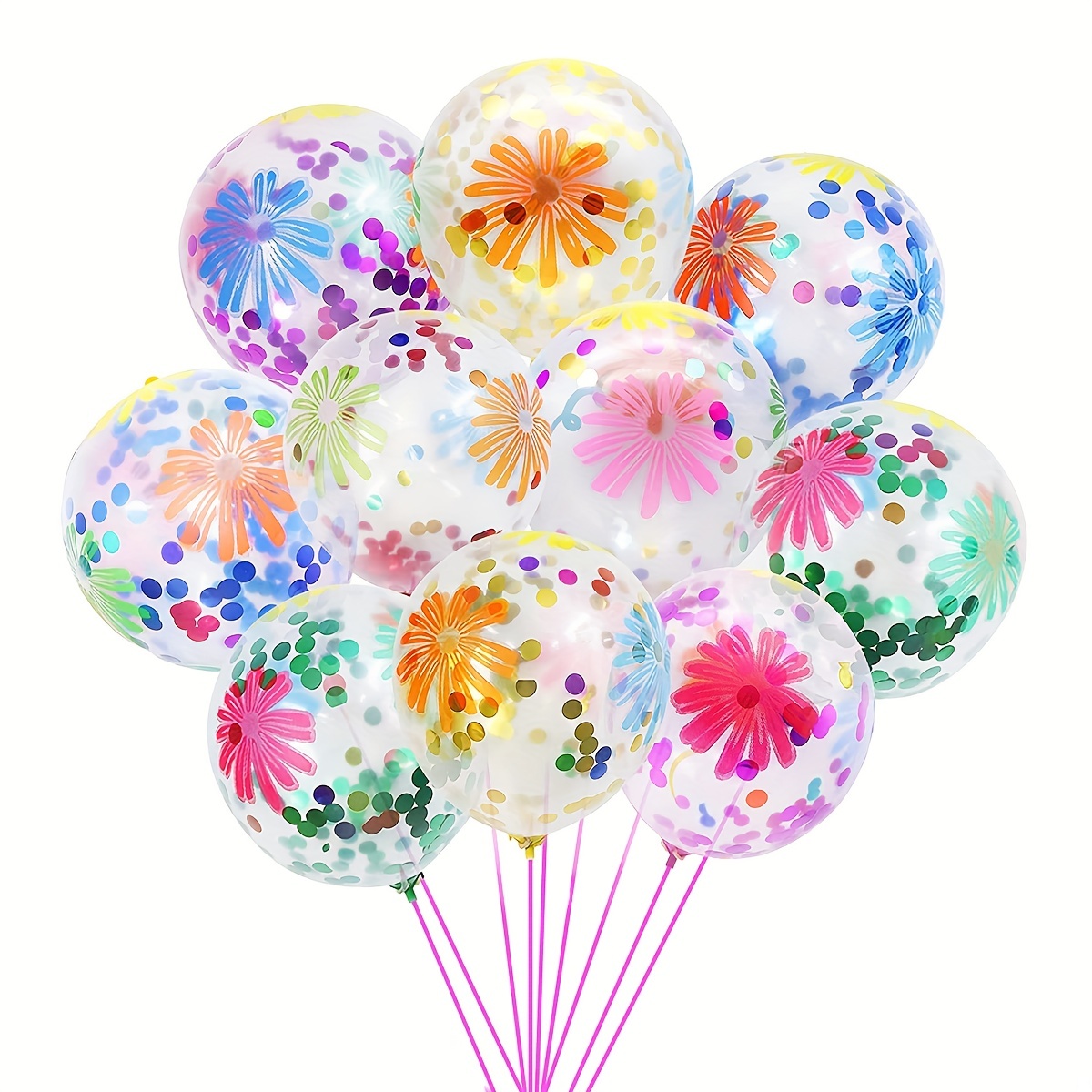 20pcs Globos Látex Confeti Coloridos Globo Helio - Temu