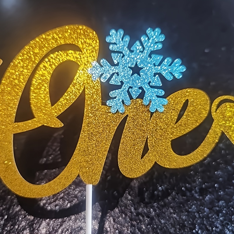 It's Snow Much Fun to Be One Cake Topper Rose Gold Glitter, Winter 1st  Birthday Cake Topper, Snow One Cake Topper, Snowflake Cake Decorations,  Winter Onederland First Birthday Party Decorations 