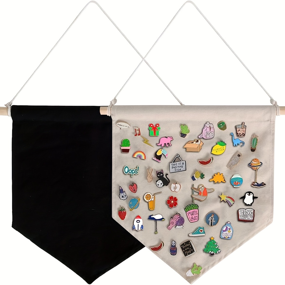 Large Pin Display, Pin Badge Display, Canvas Pennant, Enamel Pin Display,  Enamel Pin Holder, Wall Pennant, Wall Hanging Flag, Pin Banner 