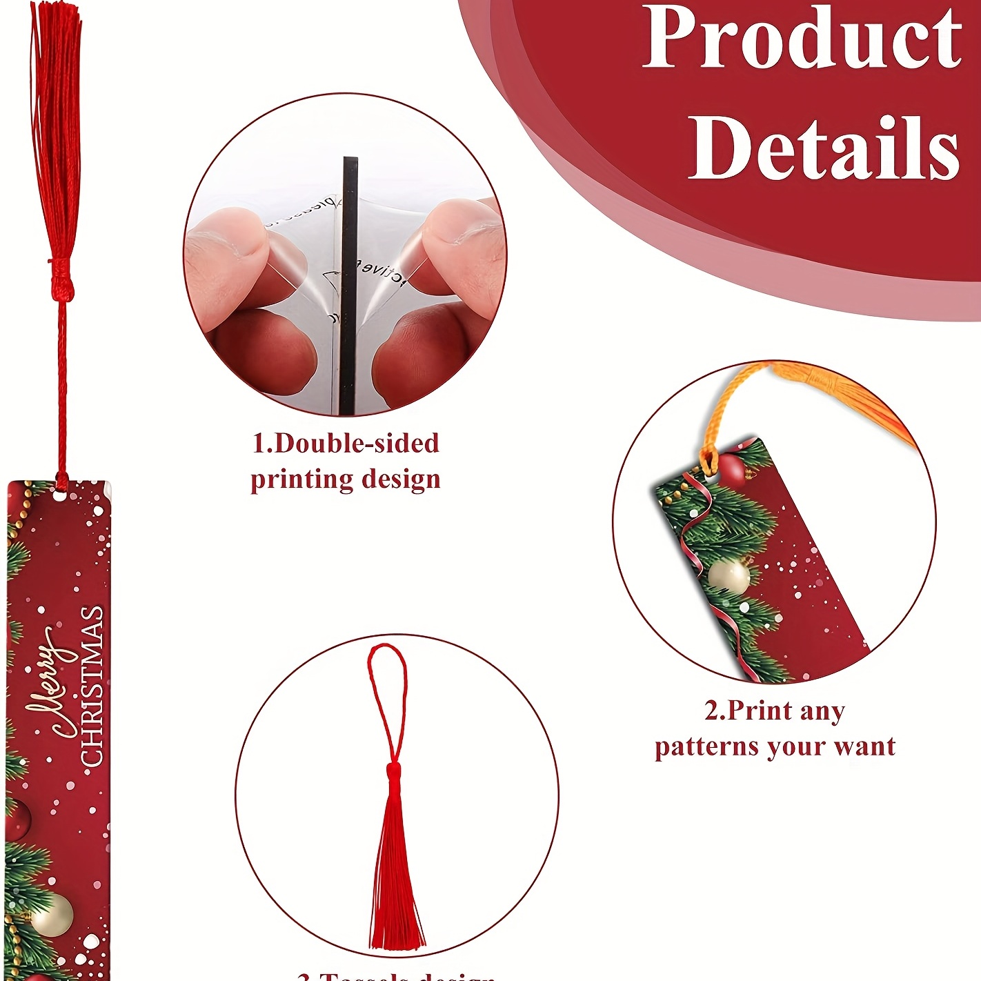 Double sided Sublimation Bookmarks With Tassels Perfect For - Temu