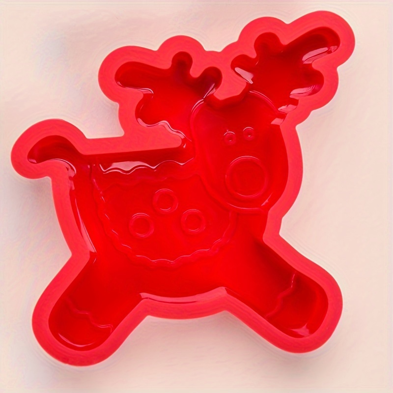 Gingerbread Man Elk 3d Silicone Cake Mold Christmas Cake Pan - Temu