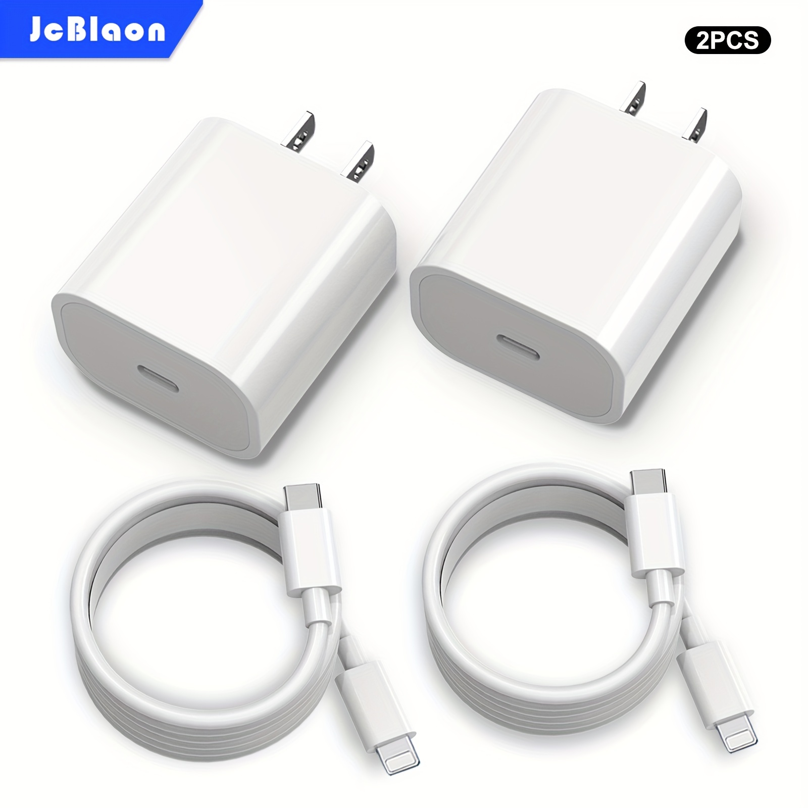 

2pcs For Iphone 14, 13, 12, 11 Fast Charger, 20w Rapid Usb C Charger With Usb C To For Iphone Charging Cable Pd Adapter