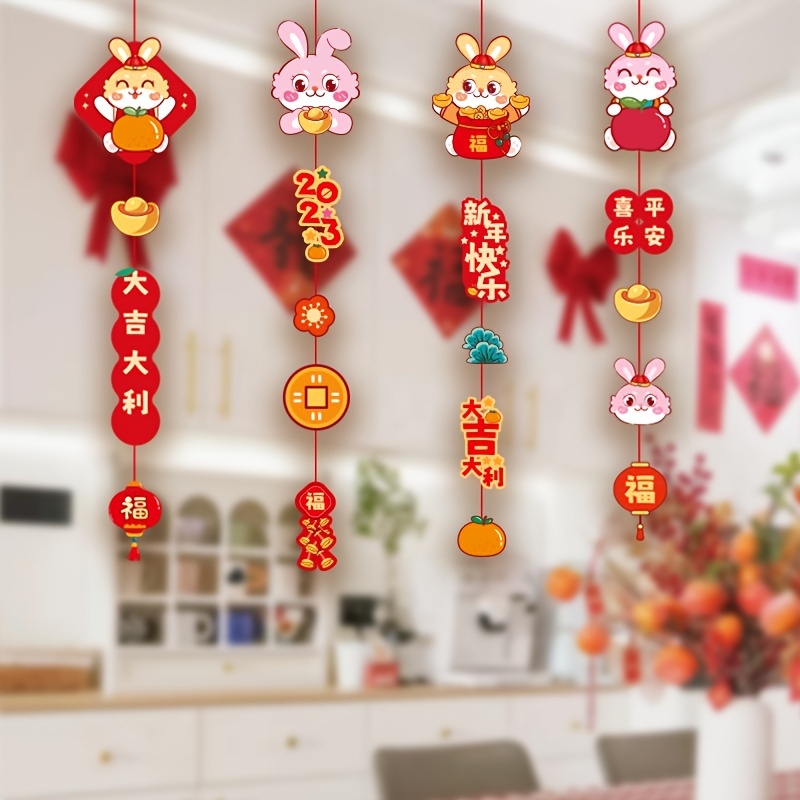 1pc Hanging String Chinese New Year Fish Couplet Lucky Fu Pendants Hanging  String Spring Festival Chinese Hanging Ornament Used For Wall Hanging  Decoration Yard Garden Outdoor - Patio, Lawn & Garden - Temu