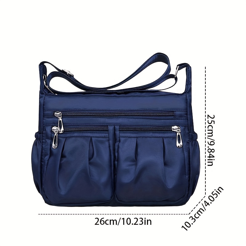 Bolso cruzado informal de nailon para mujer, bandolera sencilla de