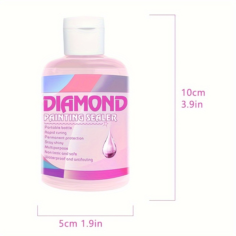 2 Pack Diamond Painting Sealer with 3 Brushes, 8OZ Diamond Painting Glue  Diamond Art Sealer Glue, 5D Diamond Painting Accessories Permanent Hold  Shine