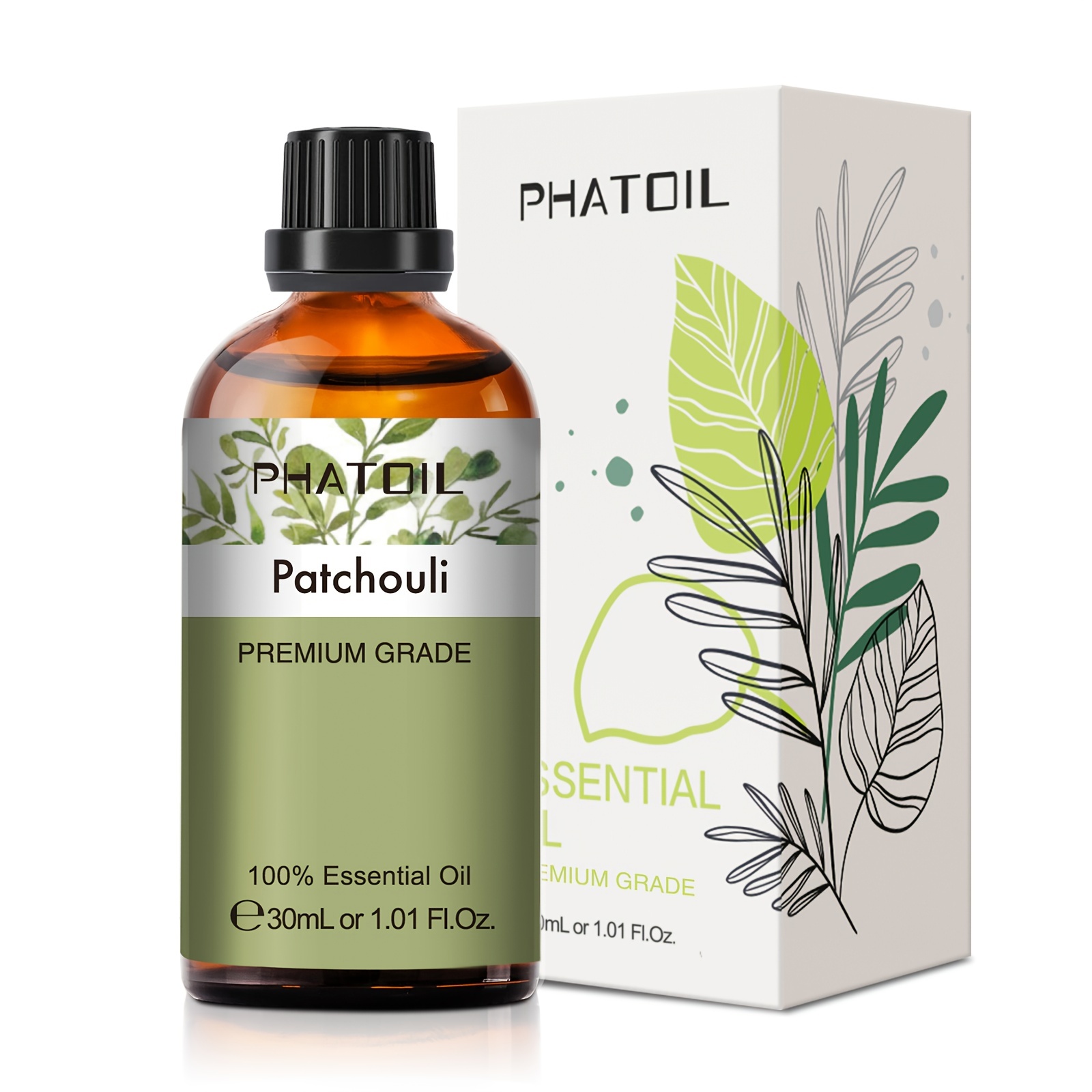 

1pc 30ml/1.01 Fl.oz Patchouli Essential Oils For Diffusers, Humidifiers, Soap Making