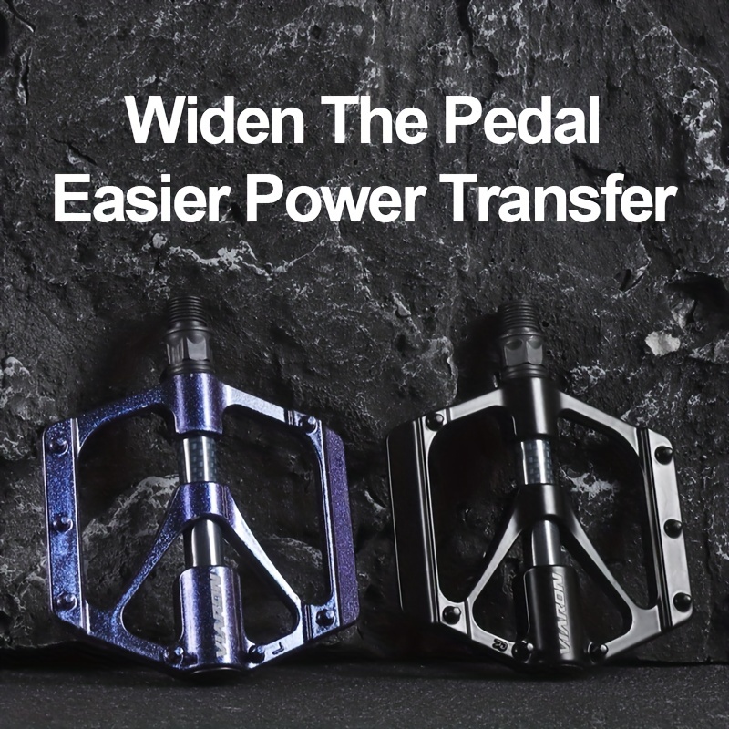 Viaron Fahrradpedale Flach, MTB-Pedale Aus Aluminiumlegierung 9/16  Fahrrad-Rennradpedal Mit Abgedichteten Lagern, BMX-Pedale Flache Plattform