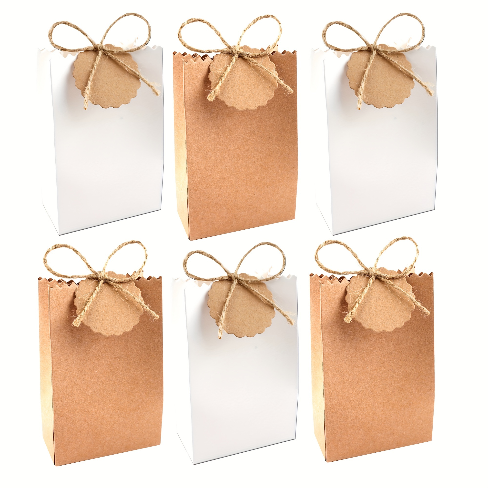 Pochette Cadeau Papier,Petite Sac Cadeau Anniversaire,Sac en Papier  Kraft,Sacs Cadeaux de Fête de Anniversaire,Pochette Bonbon Papier,Sac
