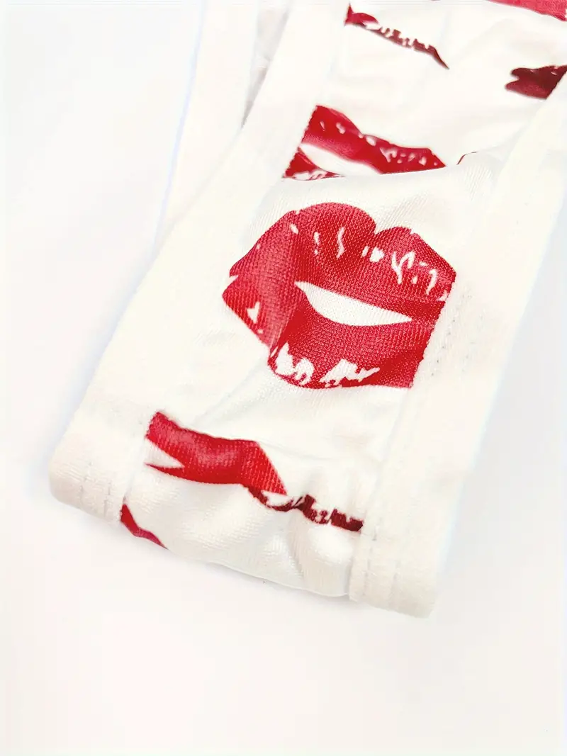 Plus Size Sexy Lingerie Set Women's Plus Kiss Print Strappy - Temu