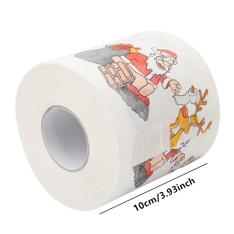 1 Rouleau De Papier Toilette Imprimé De Noël, Mode en ligne