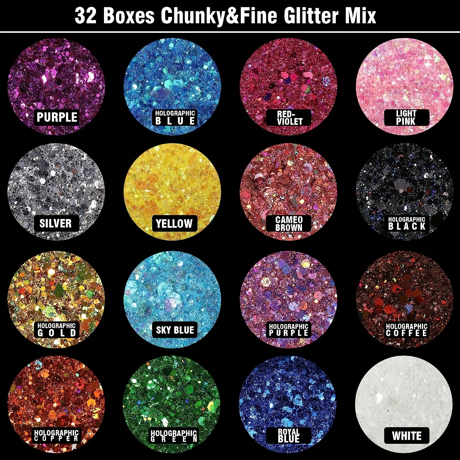 Metallic Copper Color Mixed Hexagon Chunky Glitter For Nails Art