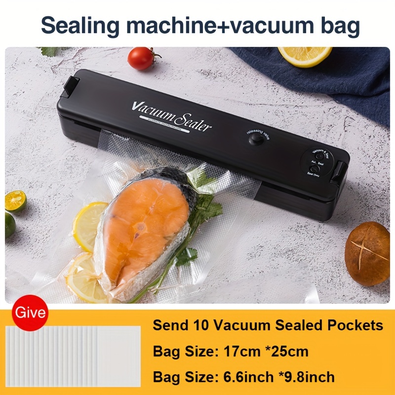 Vacuum Sealer Machine Food Vacuum Sealer For Food Saver - Automatic Air  Sealing System For Food Storage Dry And Moist Food Modes Compact Design  With Seal Bags Starter Kit Xmas Gift - Temu