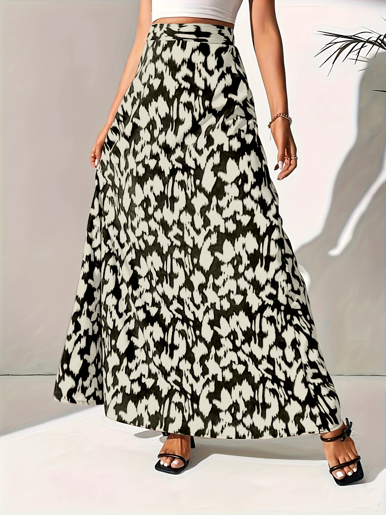 Womens leopard hotsell maxi skirt