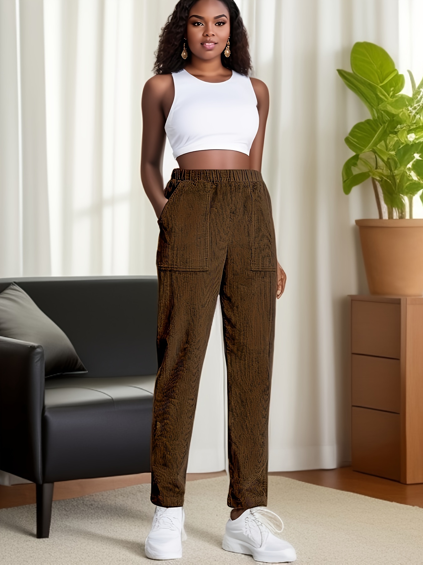 Fashion Casual Corduroy Pants For Women