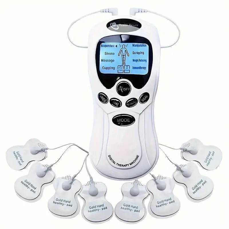 Electronic Muscle Stimulator, Dual Channel Micro Pulse Massager Full Body  Acupuncture And Relax Body, Pain Relief, Dual Output Electric Physical  Therapy Massager With Blue Screen Display, 8 Modes 15 Levels Massage  Strength