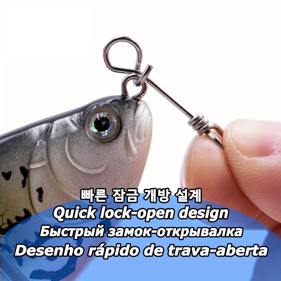 9km Fishing Snap Fishing Lures Clips Link Snap Connector - Temu