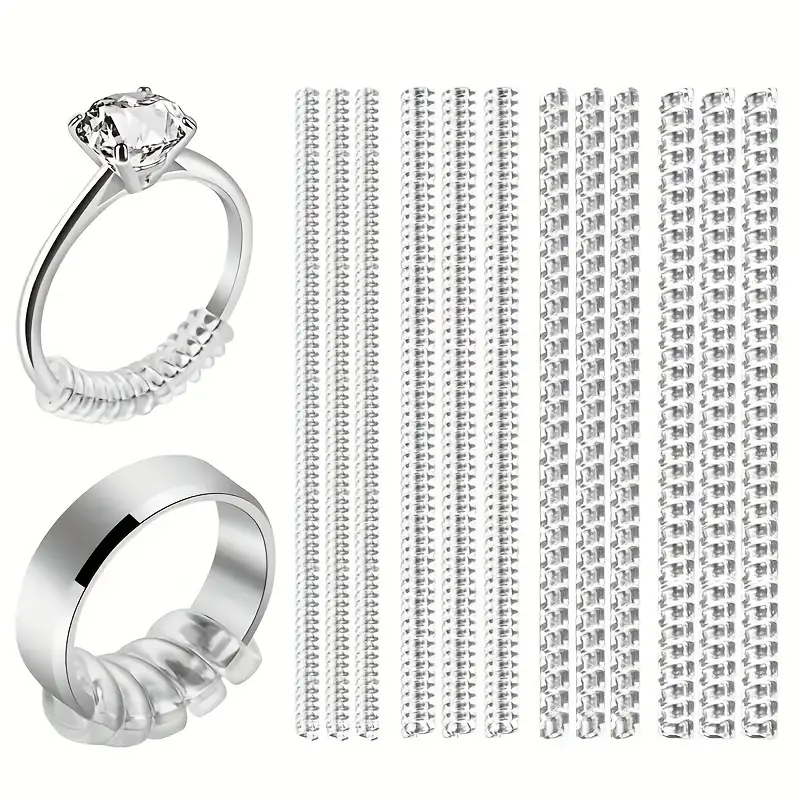 18 Pack Ring Sizers for Loose Rings 3 Sizes Invisible Ring Adjuster Ring  Guard Ring Tightener for Women and Men Fit Any Ring Size