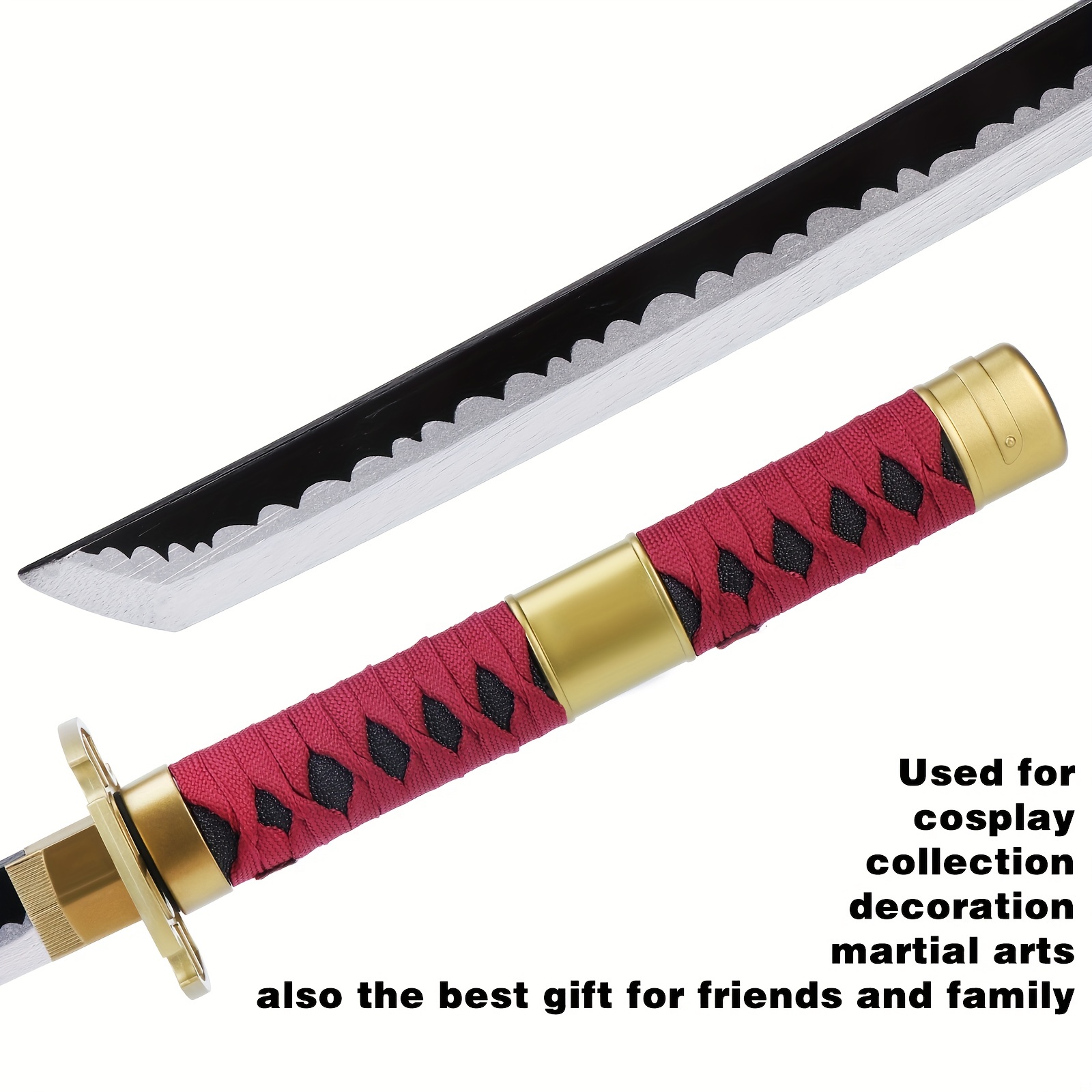 Espada Katana De Anime De Madera Con Cinturón Y Soporte Perfecta Para  Cosplay De Anime, Navidad, Halloween, Regalo De Acción De Gracias - Temu  Spain