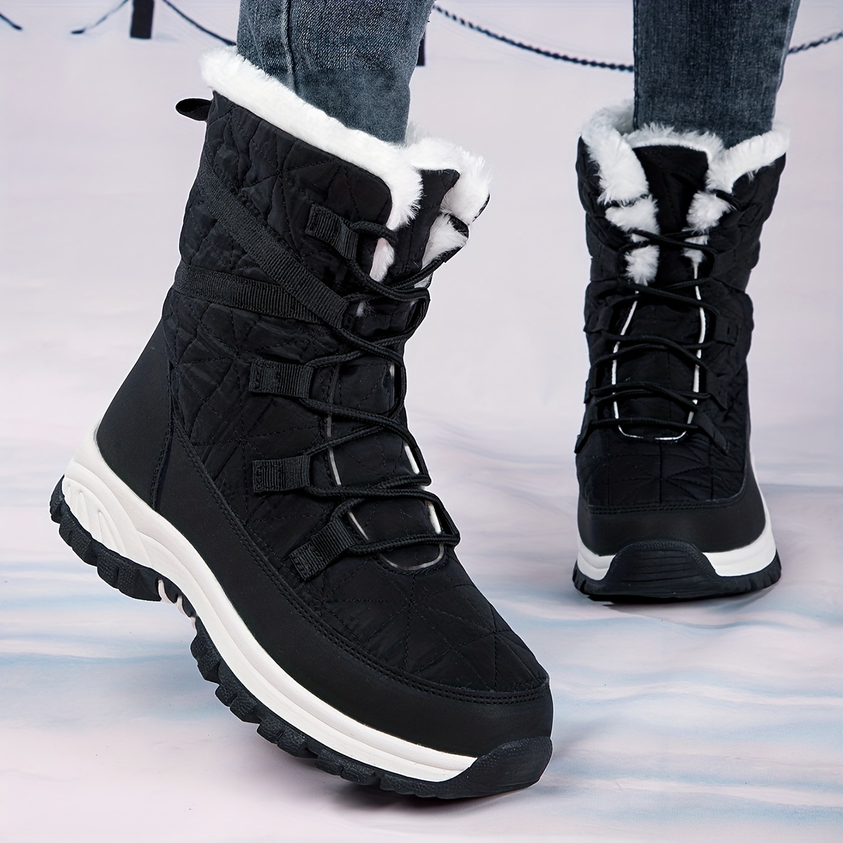 Women's Non slip Wear resistant Thickened Outdoor Snow Boots - Temu
