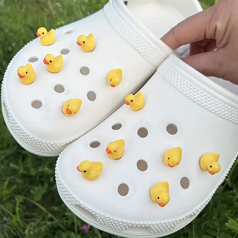13pcs Cute 3D Yellow Duck Shoe Charms for Clogs Sandals Decorations, Animal Shoe Buckles Decoration Charms Clogs Ornaments for Kids Girls Boys