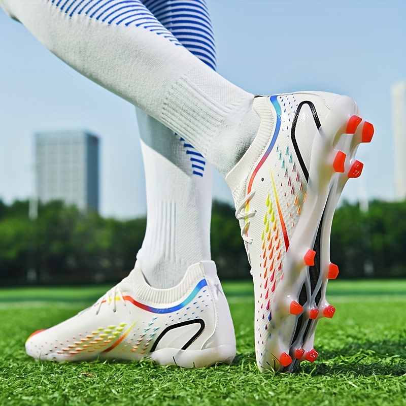 Botas De Fútbol Con Tacos AG Unisex, Tacos Y Zapatos De Fútbol Con Cordones  Transpirables Antideslizantes Para Exteriores Profesionales Para Hombres Y