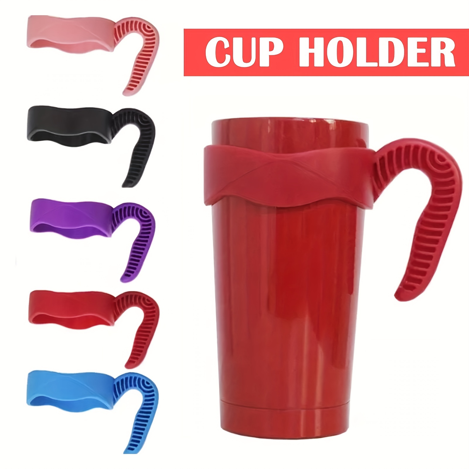 1Pcs Anti Slip Water Coffee Mug Tumbler Handle Travel Cup Holder