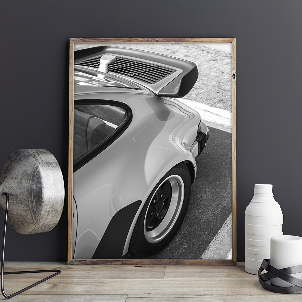 Tableau de voiture vintage noir et blanc