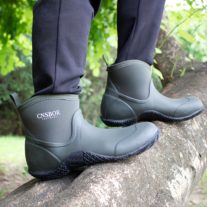 Outdoor Winter & Spring Fishing Boots, Men's Rain Boots Waterproof Non-Slip Knee High Shoes,Casual,Temu