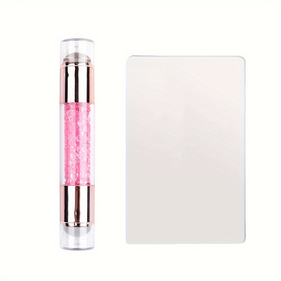 Image of Nail Stamper, Double-ended Silicone Nail Art Stamper For French Manicure And Diy Nail Decor Printing - Manicure Tool