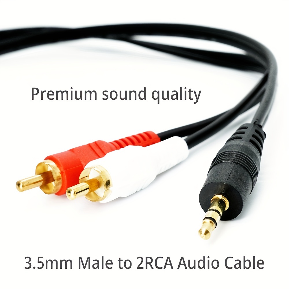 2rca Cable Rca Male Aux Audio Adapter Hifi Sound Headphone - Temu