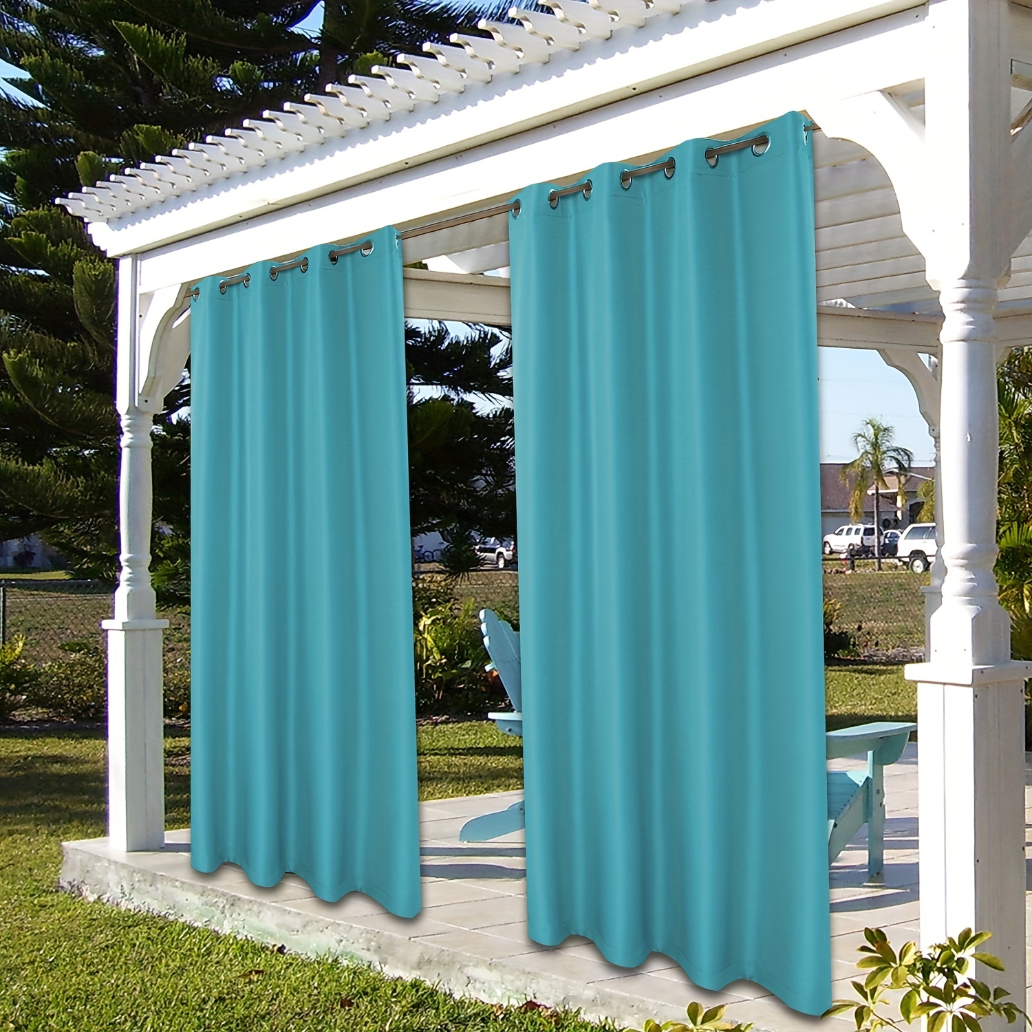 Persianas enrollables opacas para exteriores, persianas blancas para  exteriores, impermeables, resistentes al viento, protección UV para  ventanas