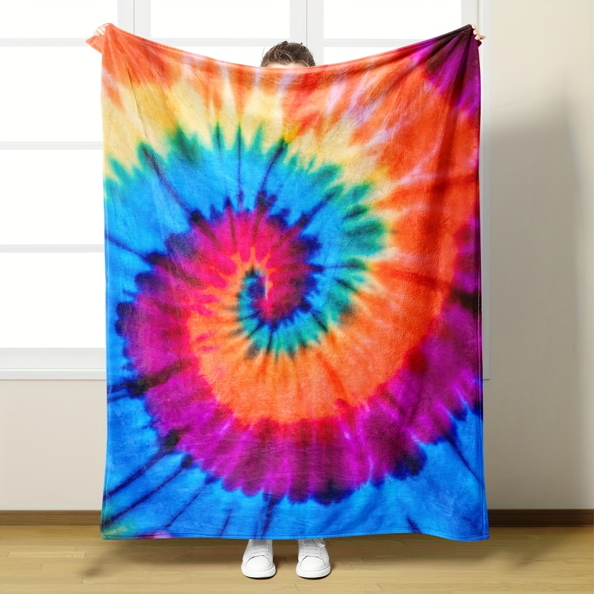 Bohemian Tie-Dye Throw Blanket