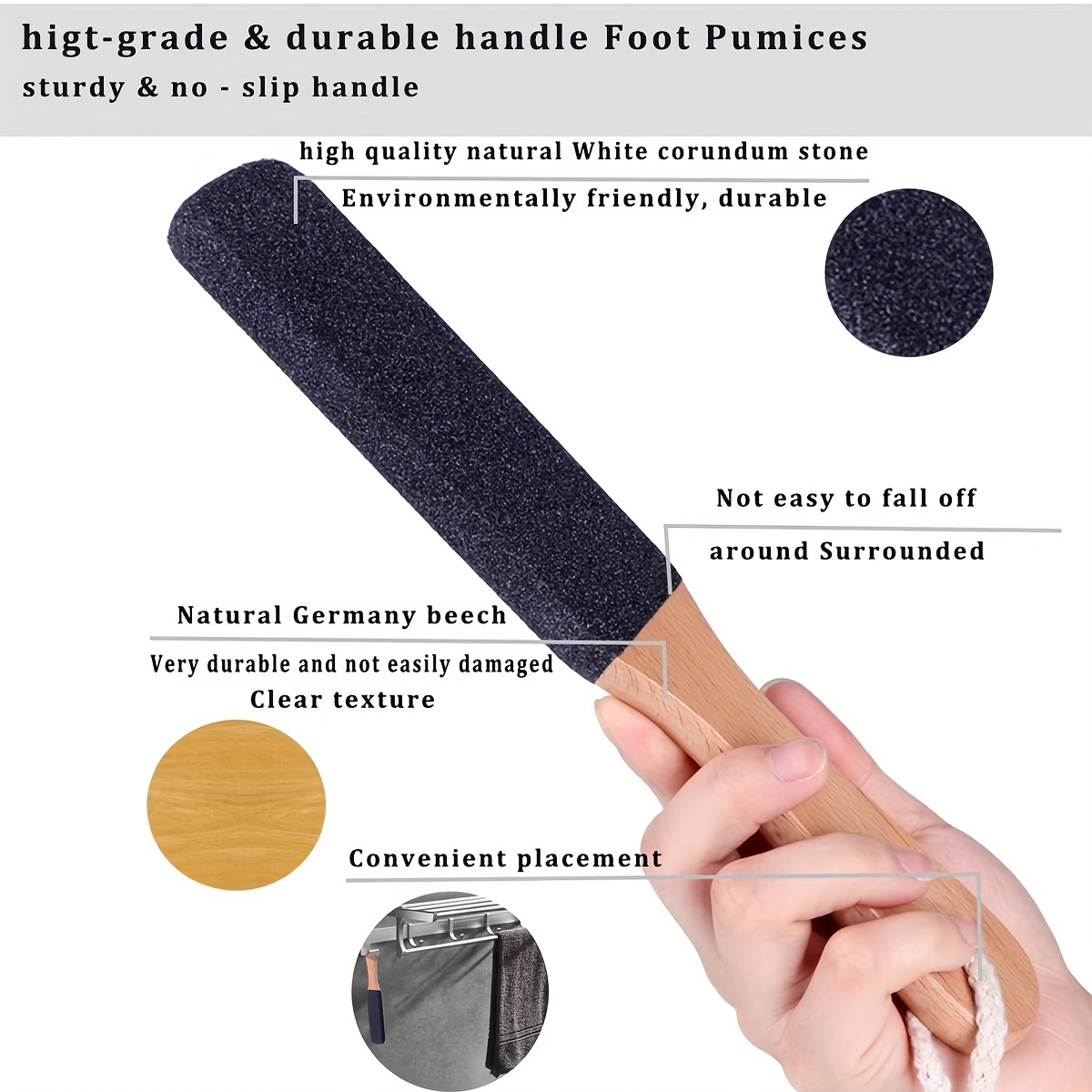 Foot File, Foot Scrubber, Professional Pedicure Foot Rasp For Cracked  Heels, Dead Skin, Corn, Hard Skin, File Brush Tools For Wet And Dry Feet -  Temu