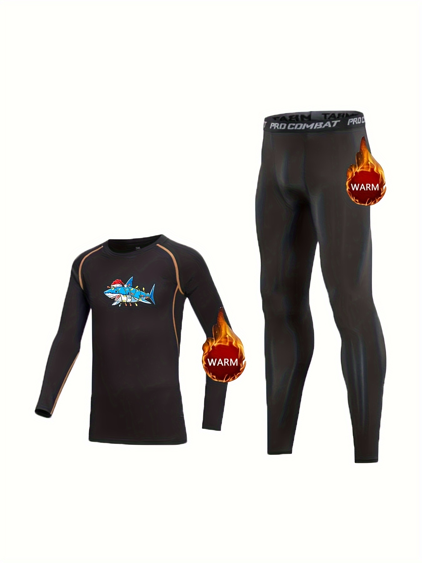 Men's High-Elasticity And Fleece Lined Sports Compression Pants