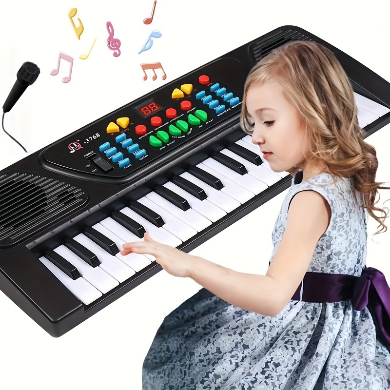 Clavier de piano électronique enfant et adulte avec microphone karaoké 61  touches - FAMILY TOYS