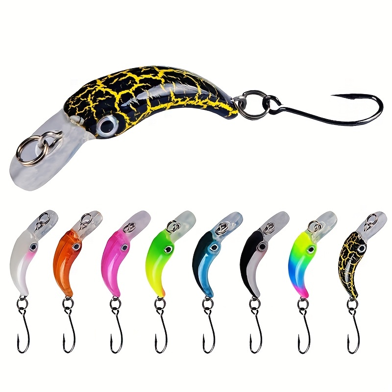 8PCS 4cm/1.5g Wobbler Fishing Lure Mini Minnow Crankbait Trout Freshwater  Lures