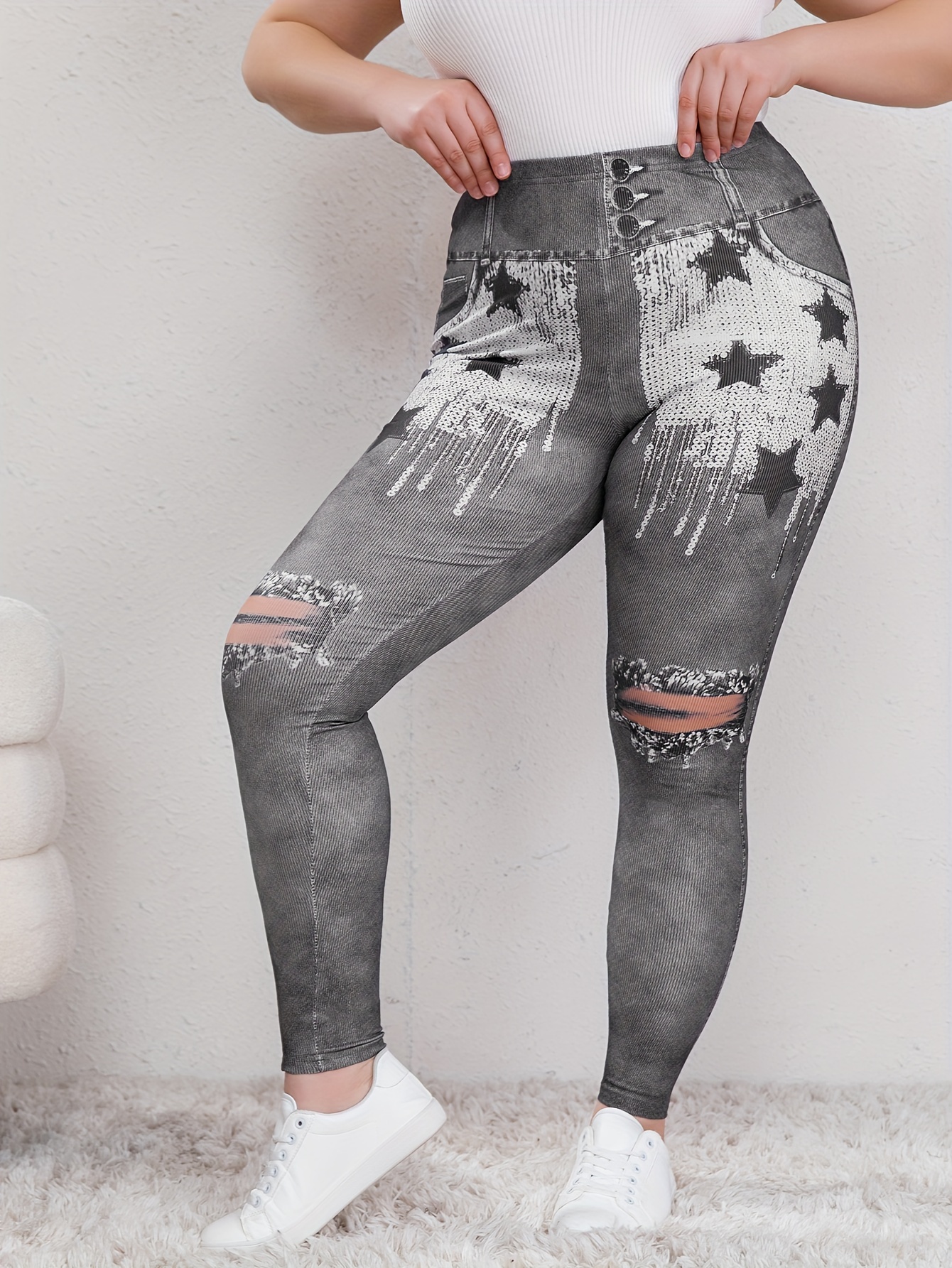 Leggings Ajustados Brillantes Leggings Casuales Elásticos - Temu