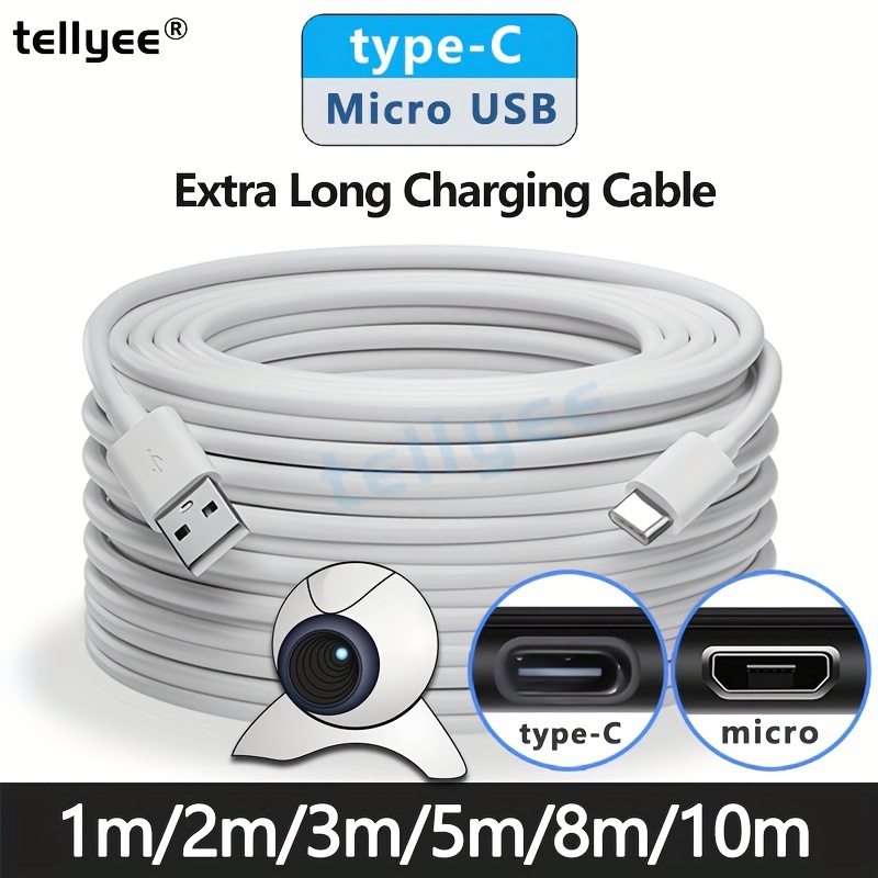 

1m/2m/3m/5m/8m/10m Extension Data Cable, Suitable For Camera Mobile Phone Extension Type-c/micro Usb Charging Cable