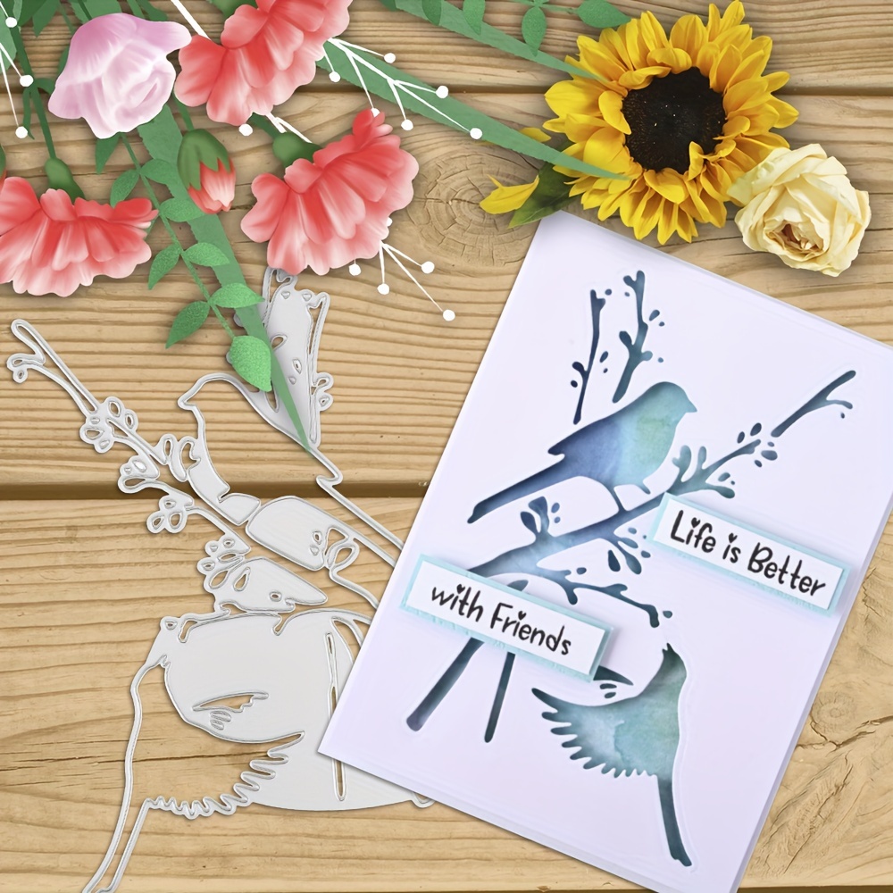 Bird Cutting Dies For Diy Scrapbooking Album Card Making - Temu