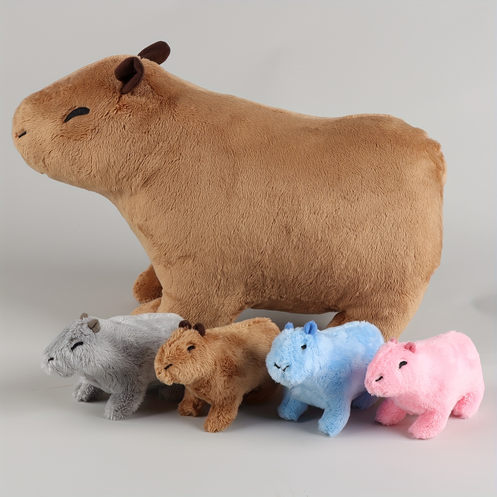 1pc, 15,49 Cm, Braunes Capybara-Stofftier, Tasche Und Schlüsselanhänger,  Niedliches Stofftier, Party- Und Geburtstagsdekorationen