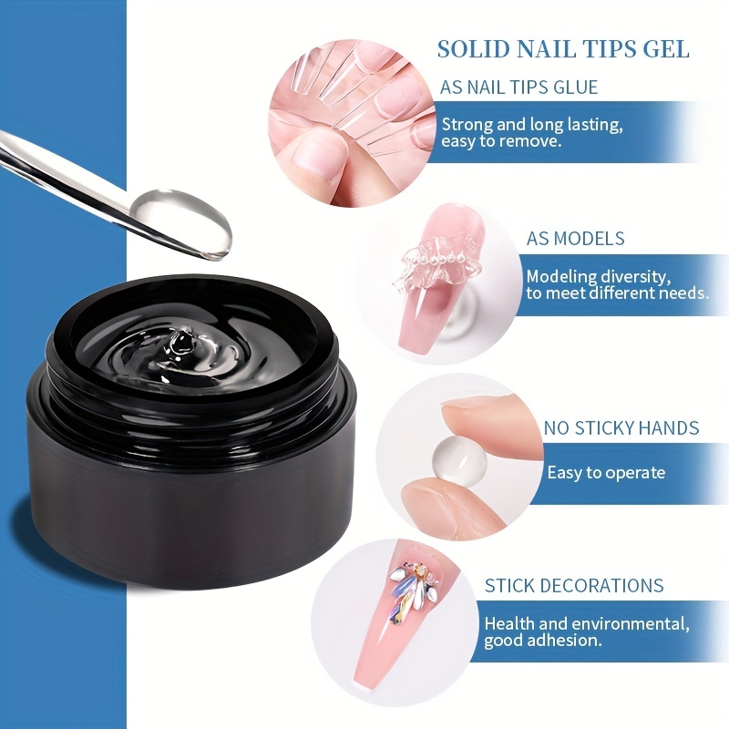 Multifunctional Solid Nail Tips Gel Non stick Hand Nail Gel - Temu