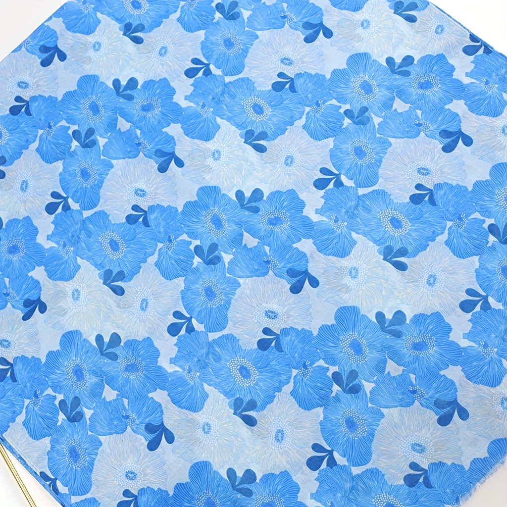 Boho Flower Print Scarf Warm Shawl Women Sunscreen Headwrap